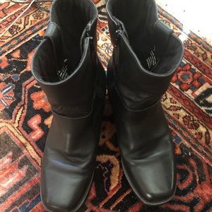 Timberland Men’s Black Leather Square Toe Harness Boots Size 10D
